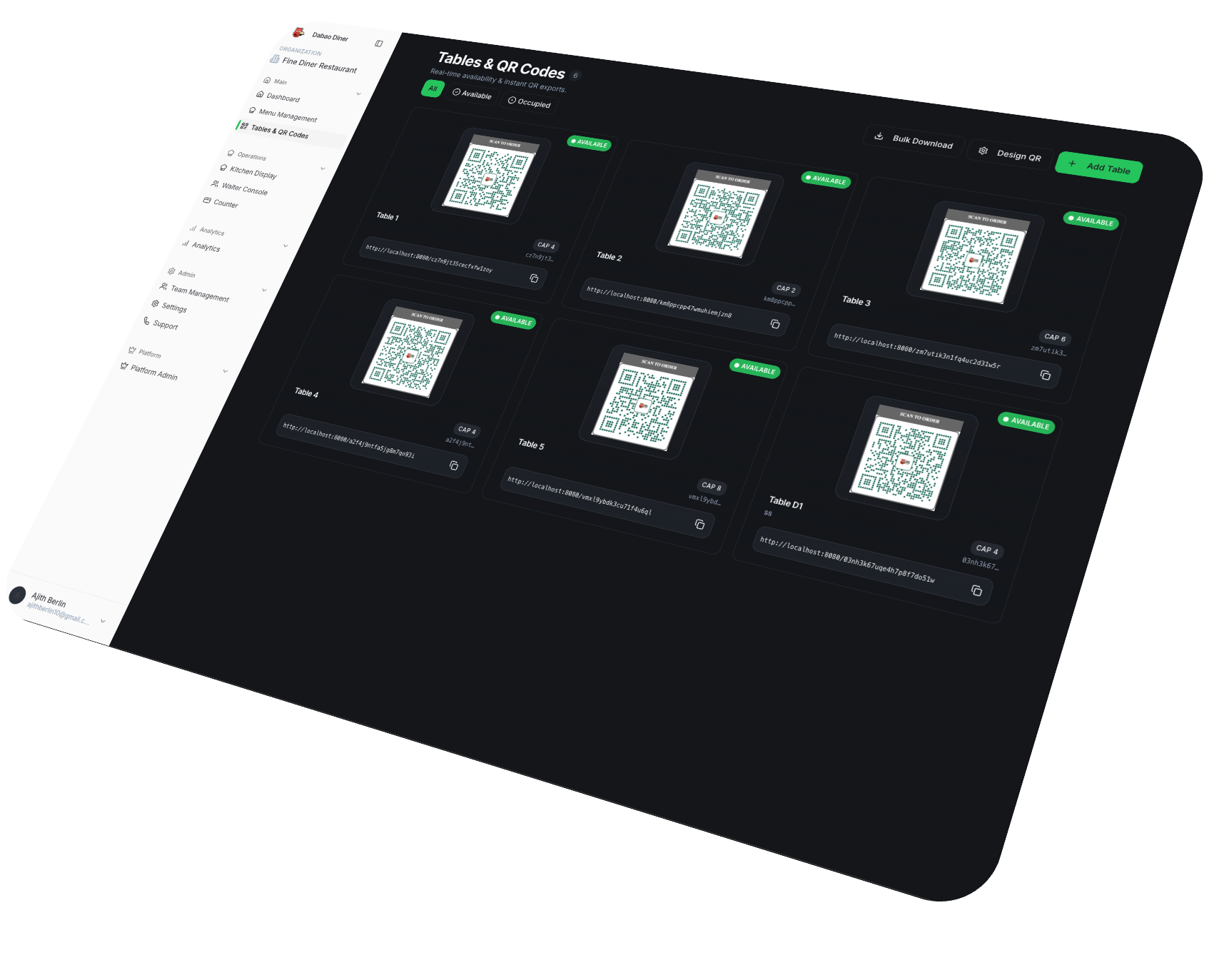 Dabao India application screenshot